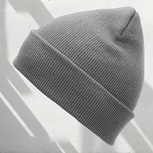 AONAT Gorros de Punto para, Suave y Elástico, para Invierno, cálido, Gorro Beanie de para Hombre y Mujer (Gris)