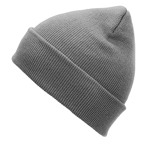 AONAT Gorros de Punto para, Suave y Elástico, para Invierno, cálido, Gorro Beanie de para Hombre y Mujer (Gris)