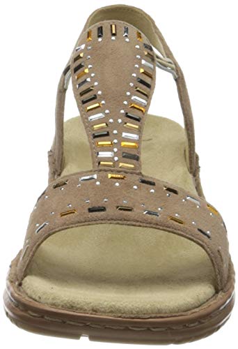 ARA Hawaii, Sandalias con Tira de T Mujer, Beige Pardo 75, 43 EU