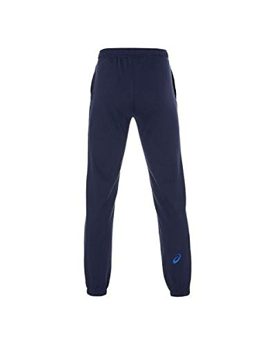 Asics Big Logo Sweat Pant Pants, Peacoat Heather Blue, S Unisex-Adult