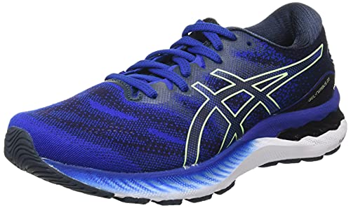 Asics Gel-Nimbus 23, Zapatillas para Correr Hombre, Monaco Blue/Bright Lime, 42.5 EU