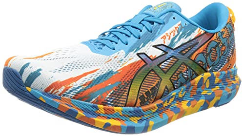 Asics Gel-Noosa Tri 13, Road Running Shoe Hombre, Digital Aqua/Marigold Orange, 41.5 EU