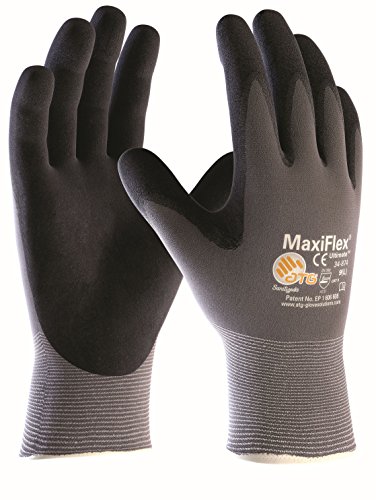 ATG Pack de 3 guantes de trabajo MaxiFlex Ultimate (todos los tamaños), tamaño: 9 (L)