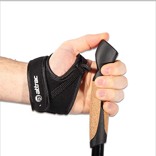 ATTRAC - Correas de Mano para Bastones de Senderismo y Nordic Walking (2 Unidades, Ajustables), l