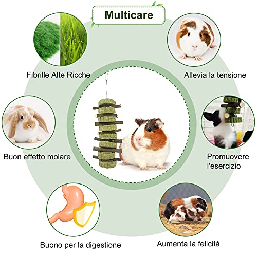 AUOKER Masticar Juguetes para Hámsters Manzana Palos De Madera, Natural Ramas Molar y Dientes de molienda de Juguete para Pequeños Animales Conejos, Chinchillas, Hámsters, Conejillos de Indias