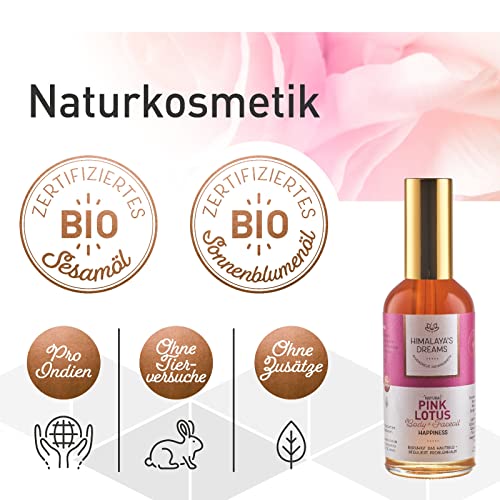 Ayurveda Naturkosmetik Pink Lotus Aceite corporal y facial de Himalaya 's Dreams