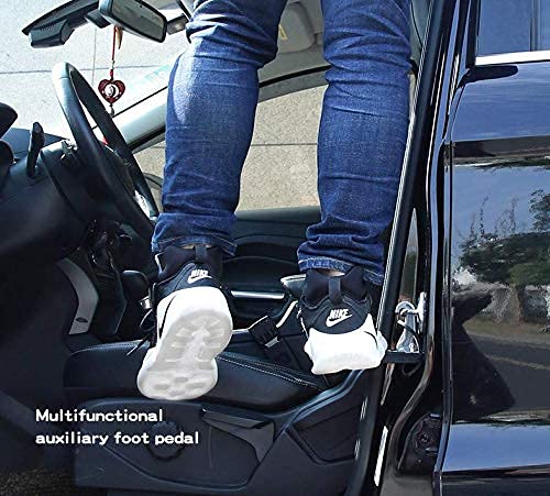 AzulLanse Pedal de la Puerta del Coche, Pedal Plegable para Puerta de Coche, Pedal de Techo para vehículo Todoterreno, Escalones Plegables para caravanas para automóvil SUV, RV, Jeep (Negro)