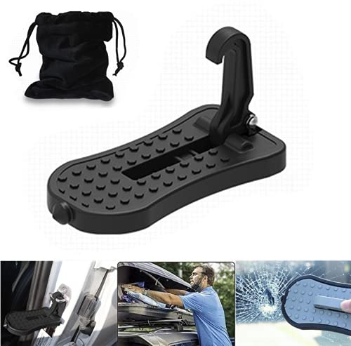 AzulLanse Pedal de la Puerta del Coche, Pedal Plegable para Puerta de Coche, Pedal de Techo para vehículo Todoterreno, Escalones Plegables para caravanas para automóvil SUV, RV, Jeep (Negro)