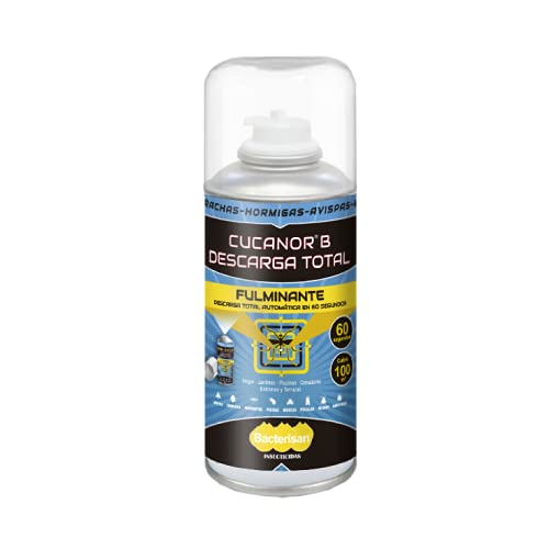 BACTERISAN Cucanor B Descarga Total 150ml | Insecticida De Descarga Automática Para Insectos Volvadores Y Rastreros