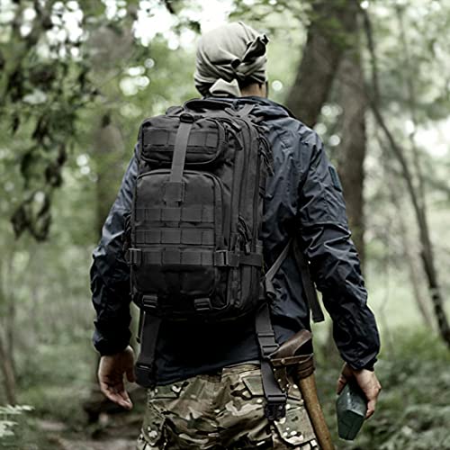 BAGZY Mochila Táctica Militar 40L Hombre Paquete de Asalto Molle de Mochilas Gran Capacidad Impermeable Multifuncional,para Excursionismo,Montañismo,Camping,Trekking,Senderismo Caza (Negro)