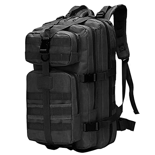 BAGZY Mochila Táctica Militar 40L Hombre Paquete de Asalto Molle de Mochilas Gran Capacidad Impermeable Multifuncional,para Excursionismo,Montañismo,Camping,Trekking,Senderismo Caza (Negro)