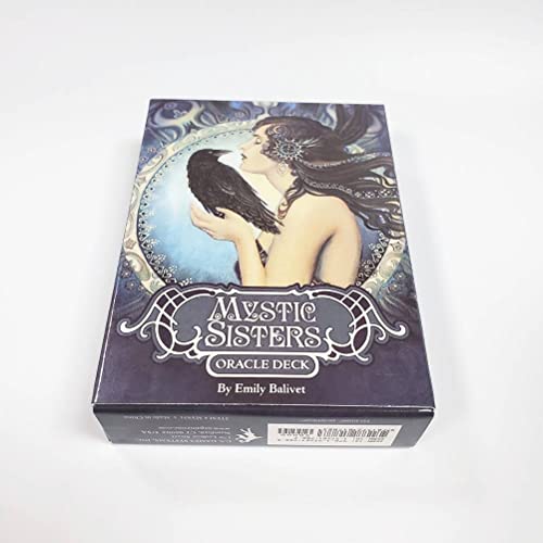 BaiAiYing Libro guía y Tarot de Mystic Sisters,Mystic Sisters Tarot,with Bag,Deck Game