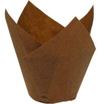 Bakery direct 200 Chocolate brown Tulip coffee shop muffin wraps by bakery direct