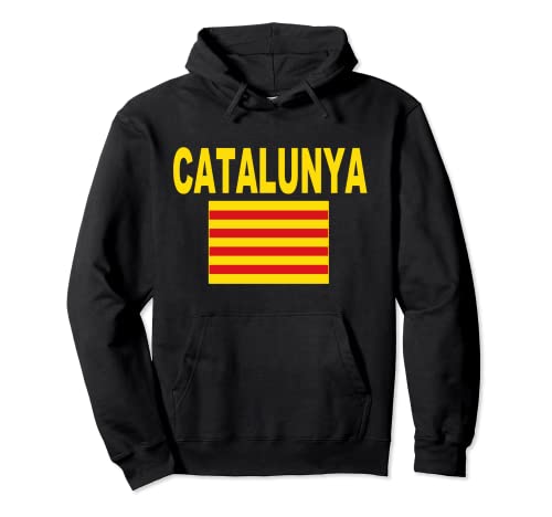 Bandera de Cataluña Catalunya Senyera Catalana Hombre Mujer Sudadera con Capucha