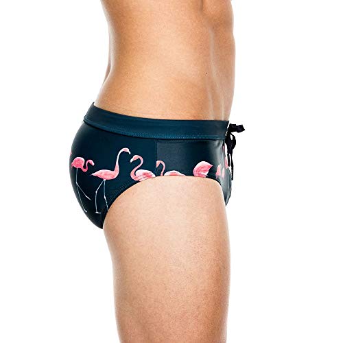 Baotung - Bañador Corto para Hombre, diseño Ajustado Flamingo XL (Cintura : 82/89 cm)