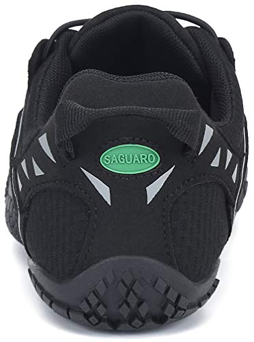 Barefoot Zapatillas Mujer Minimalistas Zapatillas Trekking Respirables Zapatos Five Fingers Calzado Minimalista Negro 37 EU