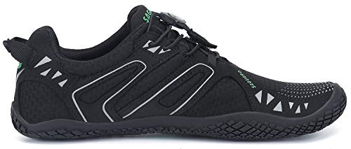 Barefoot Zapatillas Mujer Minimalistas Zapatillas Trekking Respirables Zapatos Five Fingers Calzado Minimalista Negro 37 EU