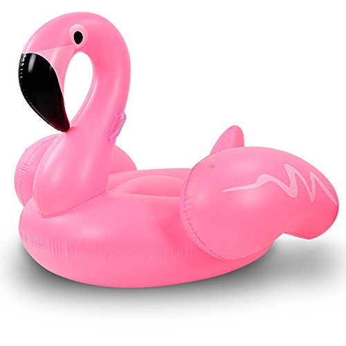 Belmalia Inflable Gigante de Flamenco Flotador Fiesta Piscina Mar Playa Lago Juguete Piscina XL Pink Rosa