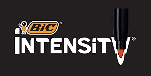 BIC Intensity - Rotuladores de punta fina (0.9 mm), no se secan, pack de 24 unidades, colores surtidos