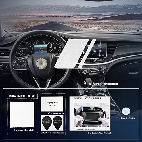 BIXUAN Protector de Pantalla 8 Pulgadas para 2017 2018 2019 2020 Opel Astra Sports Tourer/Crossland X/Grandland X/GPS Navegación, película Transparente 9H Vidrio Templado