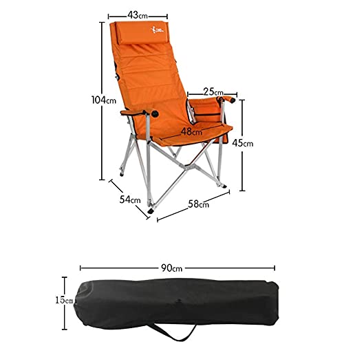 BJH Silla Plegable para Acampar Asiento al Aire Libre, Ligero y Duradero, Acampar, Festivales, jardín, Viajes en Caravana, Pesca, Playa, barbacoas Soporte de Marco de Ace