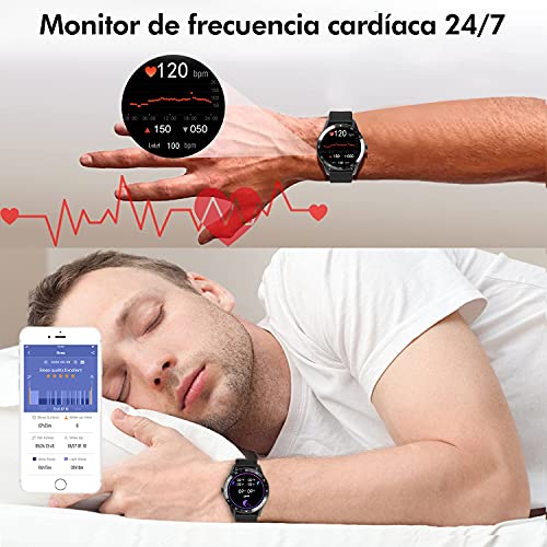 Blackview X1 Smartwatch, Reloj Inteligente Hombre - Esfera de Reloj de DIY, Reloj Deportivo Hombre Pulsometro, Pulsera Actividad Inteligente, Smartwatch Hombre para Android e iOS (Versión Mejorada)