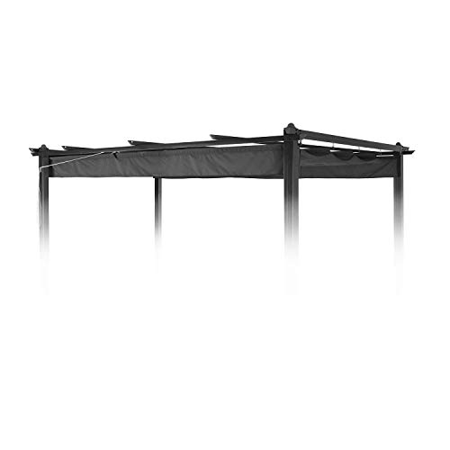 blumfeldt Pantheon Roof Pergola - Techo de Recambio, Toldo de sustitución, 3 x 4 m, Resistente a la Intemperie, Impermeable, para pérgola Pantheon, Poliéster, Gris