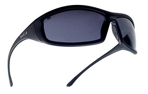 Bollé SOLIPSF - Gafas de seguridad (vidrio ahumado, talla única), color negro