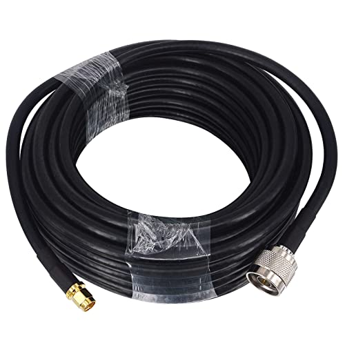 BOOBRIE Cable N Macho a SMA Macho 10M Cable 5D-FB Cable Tipo N Macho SMA Macho 50 Ohmios Baja Pérdida Adaptador SMA Macho a N Macho Cable Coaxial para CDMA gsm Amplificador de Señal Móvil 3G 4G