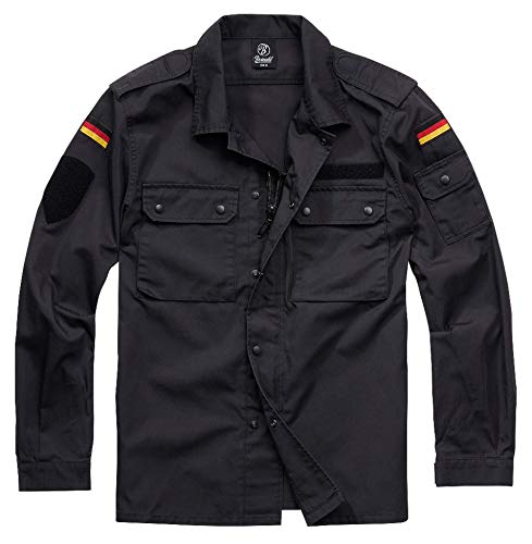 Brandit BW Blusa de Campo del ejército alemán, Negro, M para Hombre