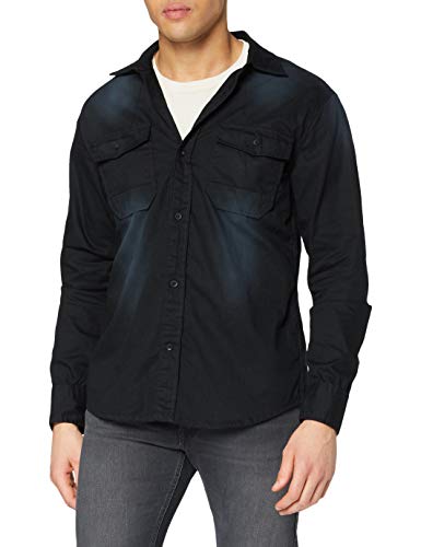 Brandit Hardee Denim Shirt Camisa, Schwarz, XL para Hombre