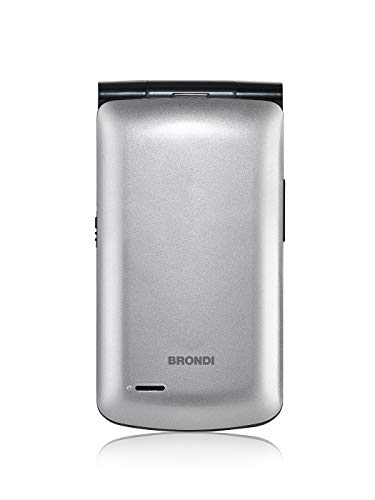 Brondi Amico N°Uno 108g Plata Teléfono para Personas Mayores - Teléfono móvil (Concha, SIM Doble, 320 x 240 Pixeles, 1,3 MP, 800 mAh, Plata)