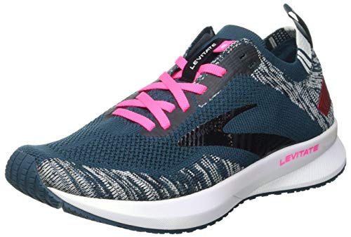 Brooks Levitate 4, Zapatillas para Correr Mujer, Navy/Black/Pink, 38 EU