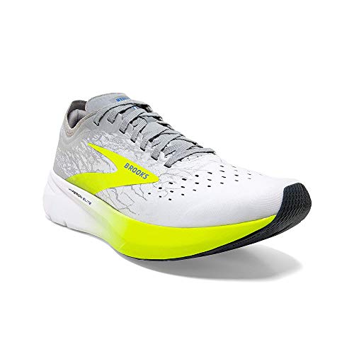 Brooks Unisex Hyperion Elite Running Shoe - White/Nightlife/Grey - D - 8