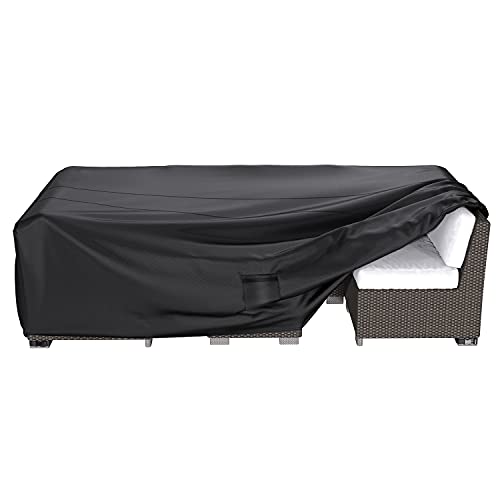 Brosyda - Fundas de Muebles de Jardín Impermeable 170x94x71cm, Funda Protectora Muebles Jardin Exterior, Cubierta de Mesa de Jardín, Negro, 600D Oxford, Antivento, Anti-UV, Antipolvo