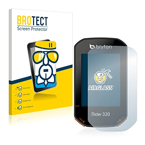 BROTECT Protector Pantalla Cristal Compatible con Bryton Rider 320 Protector Pantalla Vidrio - Dureza Extrema, Anti-Huellas, AirGlass