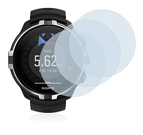 BROTECT Protector Pantalla Cristal Compatible con Suunto Spartan Sport Wrist HR Baro Stealth Protector Pantalla Vidrio (3 Unidades) - Dureza Extrema