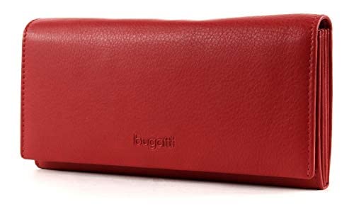 Bugatti Vertice Cartera Tarjetero Mujer Piel 25 Tarjetas - Rojo