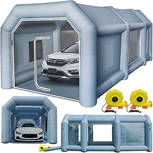 BuoQua Cabina de Pintura Inflable 8 x 4 x 3 M Carpa Hinchable para Coche Tienda Inflable Cabina de Estacionamiento de Pintura Tienda Inflable de Campaña Cabina Inflable para Pintar el Coche