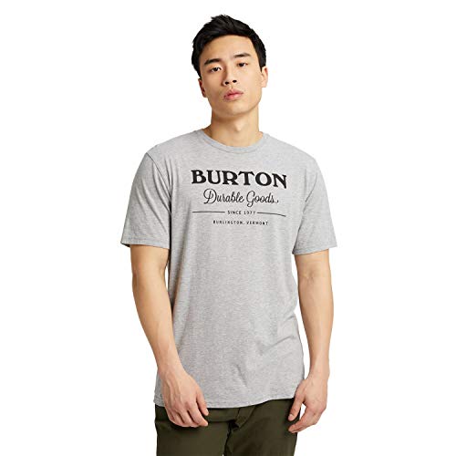 Burton Durable Goods Camiseta, Hombre, Gray Heather, L