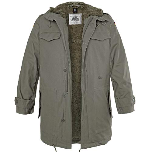 BW-ONLINE-SHOP Parka del ejército alemán con forro verde oliva 48 cm