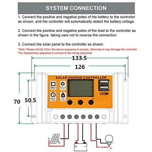 Bzocio 100 A MPPT Regulador del panel solar regulador de carga control de la puesta un fuego automático 12 V / 24 V