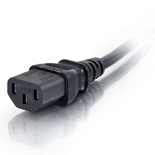 C2G 0.5m Universal Power Cord - Cable (0,5 m, Male Connector/Female Connector, Negro)