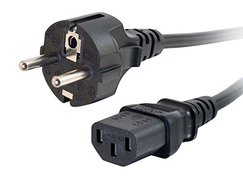 CABLES TO GO Power Cord - Cable de alimentación Universal (5 m), Negro