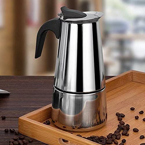 Cafetera Italiana 12 Tazas inducción. Cafetera para vitro en acero inoxidable. Compatible con todo tipo de cocinas. (12 Tazas)