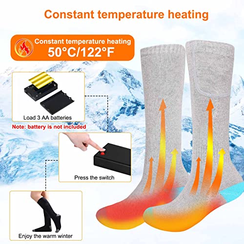 Calcetines Calefactables con Estuche para Batería para Mujeres y Hombres, Calentadores Calentadores Eléctricos Calcetines Térmicos Invierno para Esquiar Acampar Pescar Ciclismo Motocicleta