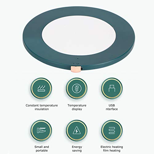 Calentador De Tazas De Café Usb, Abs + Aluminio + CeráMica Calentador De Bebidas EléCtrico PortáTil Calentador De Tazas De Calentamiento RáPido De Temperatura Constante Inteligente Con Interfaz Tipo C