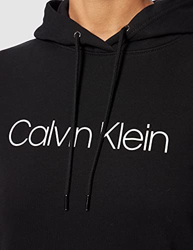 Calvin Klein Core Logo LS Hoodie Dress Vestido, CK Black, XS para Mujer