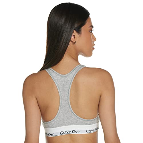 Calvin Klein Modern Cotton Unlined Bralette Sujetador Deportivo, Gris (Grey Heather 020), M para Mujer