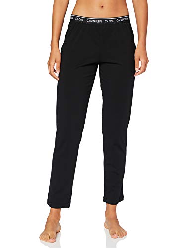 Calvin Klein Sleep Pant Pantalones de Pijama, Black, XL para Mujer